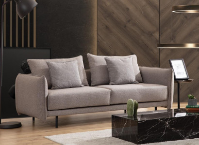 Three-seater couch sofa furniture furnishing couches sofas upholstery gray new